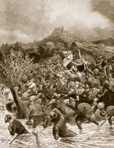 Re Penda ucciso a Winwaedfield, 655, illustrazione da 