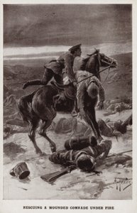 Salvataggio di un compagno ferito sotto il fuoco, Prima Guerra Mondiale da Alfred Pearse