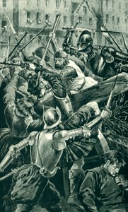 Il conte di Angus e i suoi lancieri attaccati da Sir Patrick Hamilton da Alfred Pearse