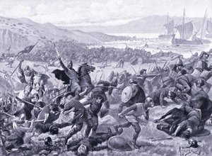 La grande battaglia di Brunanburh AD937 da Alfred Pearse