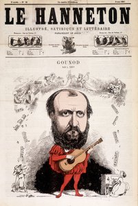 Il maggio 1867 chabiner. Caricatura di Charles Gounod (1818 - 1893), compositore francese da Alfred Petit