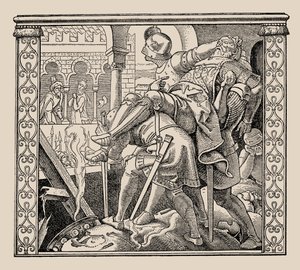 I Nibelunghi. Come il corpo di Rudiger viene presentato a Krimhild, 1840-1841