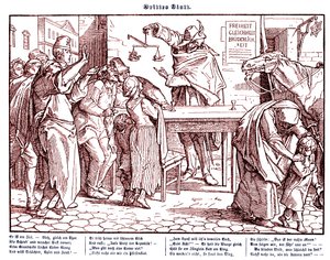 Totentanz 1848: La morte dimostra che tutti gli uomini sono uguali da Alfred Rethel