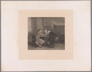Interno con tre uomini che fumano a un tavolo (serie: Les Bons Amis) da Alfred Revel