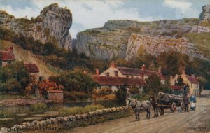 Villaggio di Cheddar e Lion Rock da Alfred Robert Quinton