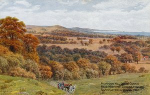 Highdown Hill (sopra Goring), vicino a Worthing, guardando verso Seven Sisters e Beachy Head da Alfred Robert Quinton