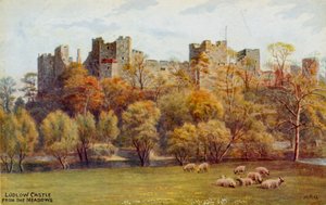 Castello di Ludlow dai prati da Alfred Robert Quinton