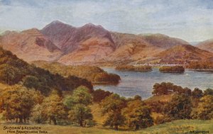 Skiddaw e Keswick da Brandelhow Park, Lake District da Alfred Robert Quinton
