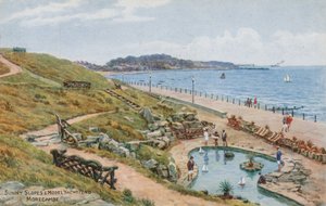 Pendii soleggiati e stagno per modelli di yacht, Morecambe da Alfred Robert Quinton