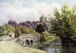 Il ponte, Coombe Bissett, vicino a Salisbury da Alfred Robert Quinton
