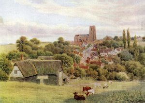 La chiesa sulla collina, Kersey, Suffolk da Alfred Robert Quinton