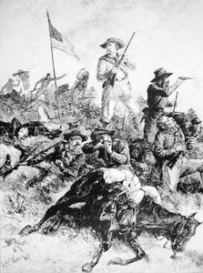 Illustrazione della battaglia di Little Bighorn, 25 giugno