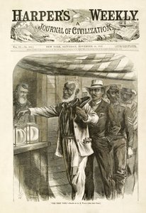 Il primo voto, pub. Harpers Weekly, 1867