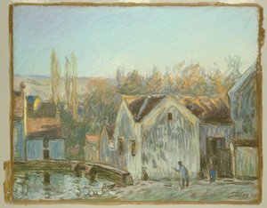 Un angolo di Moret-sur-Loing da Alfred Sisley