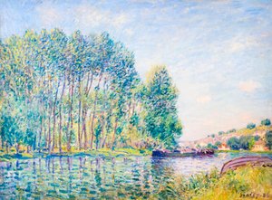 Una curva del Loing a Moret da Alfred Sisley