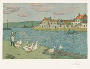 Le rive del fiume da Alfred Sisley