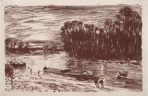 Bords du Loing, près Saint-Mammès da Alfred Sisley