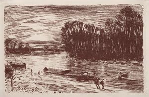 Bords du Loing, vicino a Saint-Mammès, 1896 da Alfred Sisley