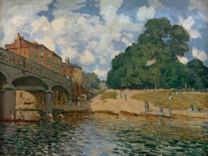 Ponte presso Hampton Court da Alfred Sisley