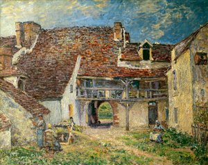 Corte della fattoria a Saint Mammes da Alfred Sisley