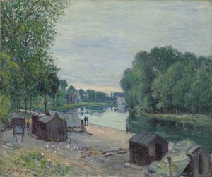 Capanni al bordo del Loing (1896) da Alfred Sisley