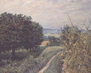 Nei vigneti a Louveciennes da Alfred Sisley