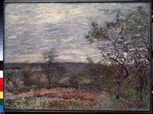 Giornata ventosa a Veneux da Alfred Sisley