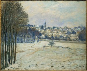 La neige a Marly-le-Roi ... (dipinto su tela) da Alfred Sisley