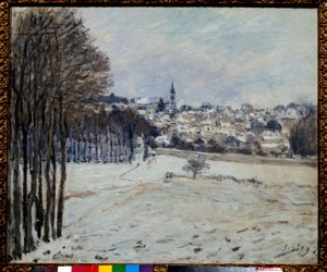 La neve a Marly da Alfred Sisley