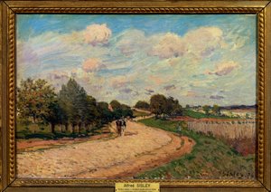La route de Mantes Dipinto di Alfred Sisley (1839-1899) 1874 Dim 0,38 x 0,55 m Parigi, Museo del Louvre da Alfred Sisley