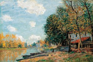 Moret, le rive del fiume Loing da Alfred Sisley