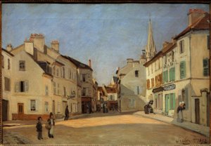 Rue de la Chaussée ad Argenteuil, detta Place ad Argenteuil da Alfred Sisley