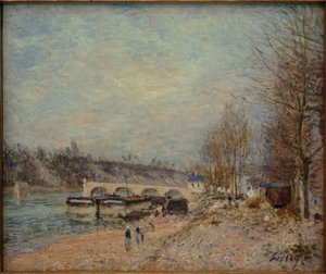 Saint-Mammès - Tempo grigio da Alfred Sisley