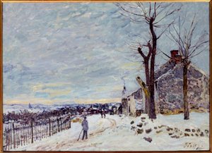 Tempo di neve a Veneux-Nadon da Alfred Sisley
