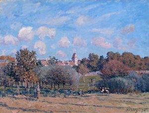 Il Campanile a Noisy-le-Roi, Autunno da Alfred Sisley
