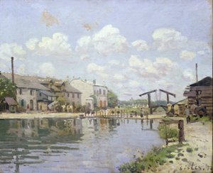 Il Canal Saint-Martin, Parigi da Alfred Sisley