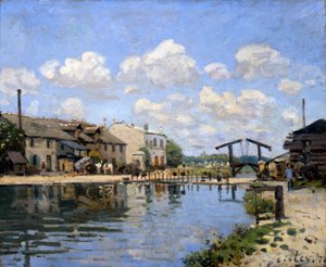 Il Canal Saint-Martin, Parigi da Alfred Sisley