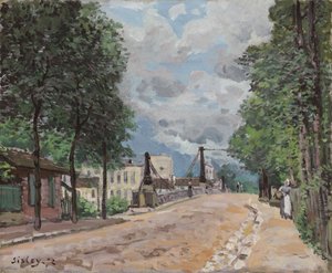 La strada di Gennevilliers da Alfred Sisley