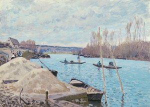 La Senna a Port-Marly, mucchi di sabbia da Alfred Sisley