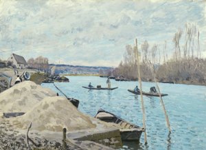 La Senna a Port-Marly, cumuli di sabbia, 1875 da Alfred Sisley