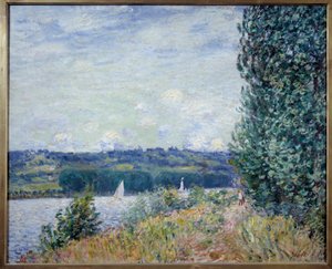 La Senna a Bouille, tempesta da Alfred Sisley