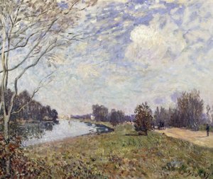 Il Tamigi a Hampton Court, East Molesey da Alfred Sisley