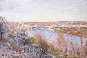 Il villaggio di Champagne al tramonto da Alfred Sisley
