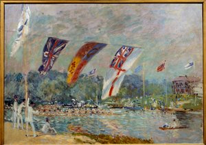 Le regate a Molesey da Alfred Sisley