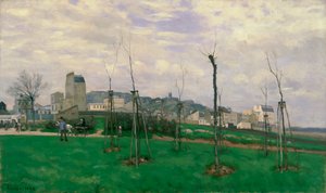 Vista di Montmartre dalla Cité des Fleurs, 1869 da Alfred Sisley