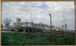 Vista di Montmartre presa dalla città dei fiori ai Batignolles da Alfred Sisley