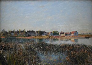 Vista su Saint-Mammès da Alfred Sisley