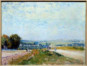 Veduta del chemin de Montbuisson a Louveciennes da Alfred Sisley