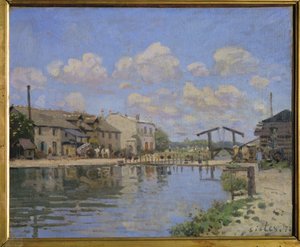 Veduta del Canal St. Martin, Parigi ... (olio su tela) da Alfred Sisley