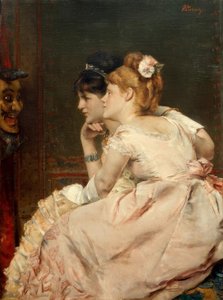 A. Stevens, La maschera giapponese da Alfred Emile Stevens